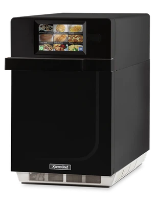 Amana MRX1BL XpressChef 3i 0.61 Cu. Ft. Black Stainless Steel Combination Oven - 208-240 Volts, 3600 Watts