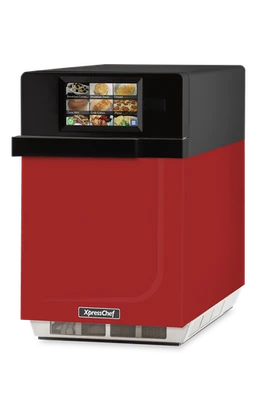 Amana MRX1RE XpressChef 3i 0.61 Cu. Ft. Red Stainless Steel Combination Oven - 208-240 Volts, 3600 Watts