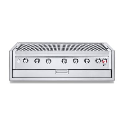 Crown Verity IBI48-GO-LP Infinite Series Liquid Propane 55.72" W 7 Burners Stainless Steel Built-In Outdoor Charbroiler Grill - 107,000 BTU