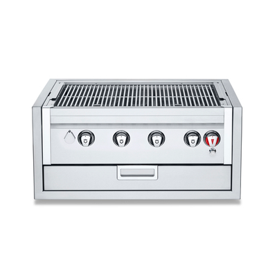 Crown Verity IBI30-GO-LP Infinite Series Liquid Propane 35.24" W 4 Burners Stainless Steel Built-In Outdoor Charbroiler Grill - 60,500 BTU