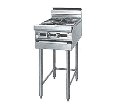 Jade JMRH-2-LP 18" W Liquid Propane 6" Plate Shelf Titan Heavy Duty Range - 70,000 BTU
