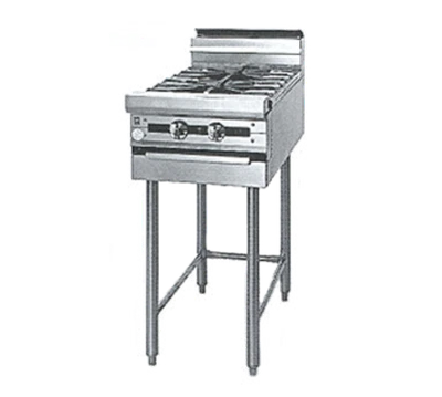 Jade JMRH-2-LP 18" W Liquid Propane 6" Plate Shelf Titan Heavy Duty Range - 70,000 BTU