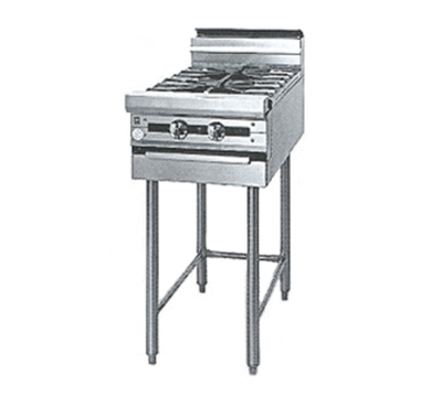Jade JMRH-2-NG 18" W Natural Gas 6" Plate Shelf Titan Heavy Duty Range - 70,000 BTU