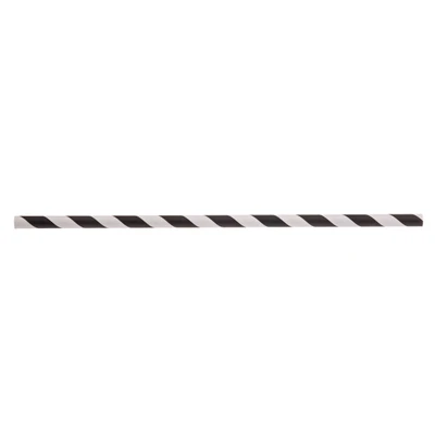 TableCraft Products 100113 7 3/4" L 6mm Thick Individually Wrapped Paper Black Striped Straws