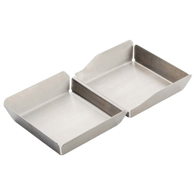 TableCraft Products 20003 11 5/8" W x 6 1/4" D x 1 1/2" H Rectangular Stainless Steel Better Burger Burger Box