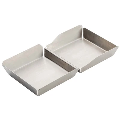 TableCraft Products 20003 11 5/8" W x 6 1/4" D x 1 1/2" H Rectangular Stainless Steel Better Burger Burger Box
