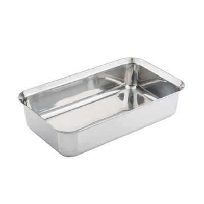 TableCraft Products 123503 18" x 11" x 4" D 11 1/4 Qt. Full Size Without Handles Induction Aluminum Core Mirror Finish Tri-Ply Serving Pan
