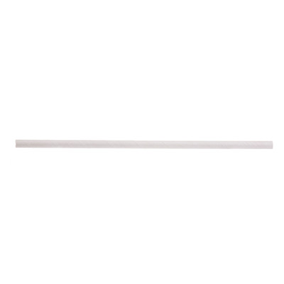TableCraft Products 700129 7 3/4" L 8mm Thick Individually Wrapped Paper Solid White Straws