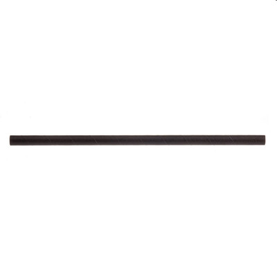 TableCraft Products 700109 10" L 8mm Thick Individually Wrapped PLA Black Straws - 300/Pack