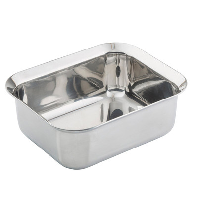 TableCraft Products 123507 11" x 9" x 4" 5 Qt. Half Size Without Handles induction Aluminum Core Mirror Finish Tri-Ply Serving Pan