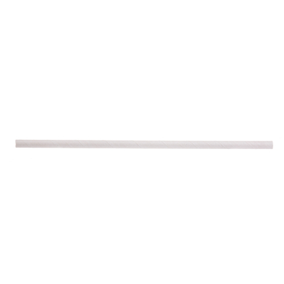 TableCraft Products 700131 10" L 8mm Thick Individually Wrapped Paper Solid White Straws