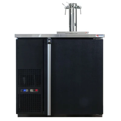 Micro Matic MDD36W-E-B 1 Triple Faucet Column One Section Pro-Line E-Series Dual Temperature Wine Cooler Dispenser