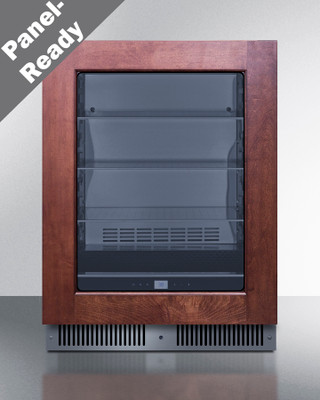 Summit CL24BV1PNR 23.38" W Stainless Steel Glass Door with Panel Built-In or Freestanding Undercounter Beverage Center - 115 Volts