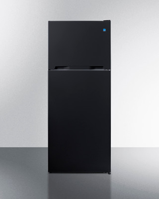 Summit CTR152B 14.3 Cu. Ft. Black Stainless Steel 2 Solid Doors Frost Free Refrigerator-Freezer - 115 Volts