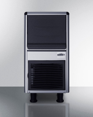 Summit BIM55BU 55 Lbs. Production Capacity Stainless Steel Finish Air-Cooled Full Size Cube-Style Commercial Bullet Ice Machine - 115 Volts