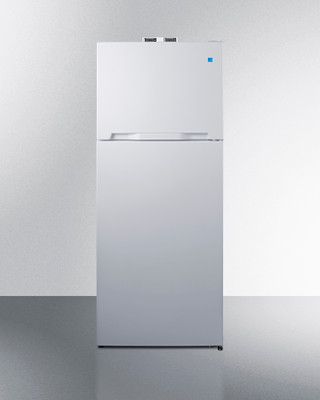 Summit BKRF151W 14.3 Cu. Ft. White Finish Top-Mount Refrigerator-Freezer with NIST-Calibrated Thermometers - 115 Volts