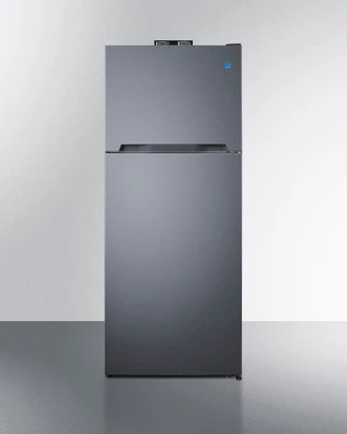 Summit BKRF15SS 14.3 Cu. Ft. Stainless Steel Finish Top-Mount Refrigerator-Freezer with NIST-Calibrated Thermometers - 115 Volts