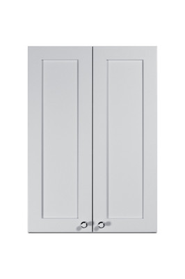 Summit CABWH2130 21" W x 30" H Clean White Seamless Plywood Box 6-Way Adjustable Hinging French Door Wall Cabinet