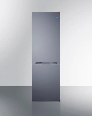 Summit FFBF124SS 11.7 Cu. Ft. Stainless Steel 2 Solid Doors Frost-Free Refrigerator-Freezer - 115 Volts