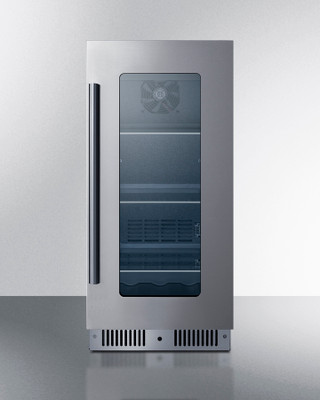 Summit CL156BV1 14.75" W Stainless Steel Built-In or Freestanding Undercounter Beverage Center - 115 Volts