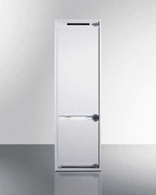 Summit FFBF11NT 10.77 Cu. Ft. White Stainless Steel 2 Solid Doors Built-In Refrigerator-Freezer - 115 Volts