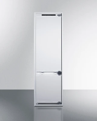 Summit FFBF11NT 10.77 Cu. Ft. White Stainless Steel 2 Solid Doors Built-In Refrigerator-Freezer - 115 Volts