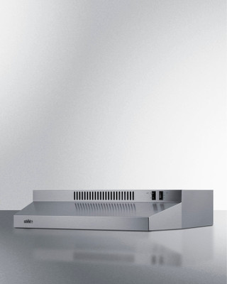 Summit H24RSS 23.88" W Stainless Steel Two-Speed Fan Under Cabinet Convertible Range Hood - 115 Volts