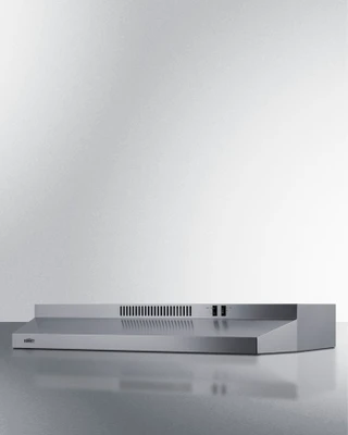 Summit H36RSS 35.88" W Stainless Steel Two-Speed Fan Under-Cabinet Convertible Range Hood - 115 Volts