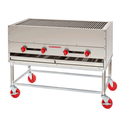 American Range AHS-6027 27" D Stainless Steel Liquid Propane Floor Model Horizontal Chicken Broiler - 200,000 BTU