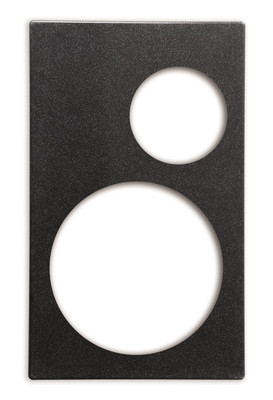 Vollrath 8243410 12.75" W x 21.50" D Plastic (1) Large and (1) Small Round Cutout Miramar Single Size Template