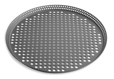Vollrath PC12FPHC 12" Diameter x 3/4" Deep Hard Coat Anodized Finish Press Cut Pizza Pan