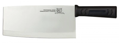 Omcan USA 10552 8.5" Stainless Steel Black Plastic Handle Chinese Cleaver