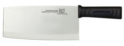 Omcan USA 10552 8.5" Stainless Steel Black Plastic Handle Chinese Cleaver