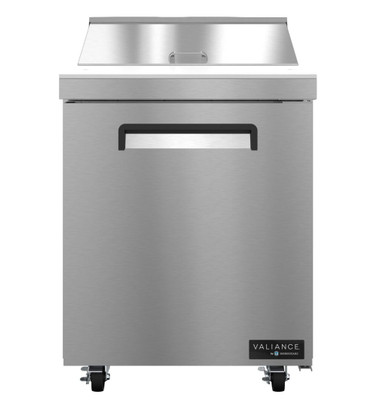 Hoshizaki VSR27A-8 Valiance Series 26.75" W Stainless Steel 8-Pan 1-Section Sandwich Prep Refrigerator