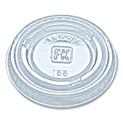 Essendant FABXL100PC Clear Plastic Fabri-Kal Portion Cup Lids fits 0.75 Oz. to 1 Oz. - 2500 per Carton