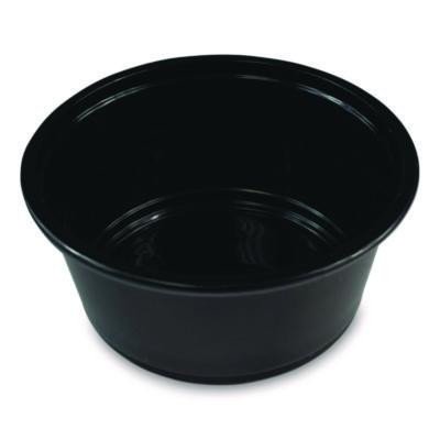 Essendant BWKPRTN325BL 3.25 Oz. Black Polypropylene Boardwalk Souffle and Portion Cups - 2500 per Carton