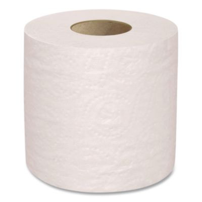 Essendant BWK6180 2-Ply White Soft Textured Embossed Boardwalk Standard Toilet Tissue - 96 Rolls of 500 Each