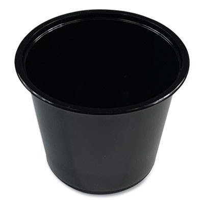 Essendant BWKPRTN55BL 5.5 Oz. Black Polypropylene Boardwalk Souffle and Portion Cups - 2500 per Carton