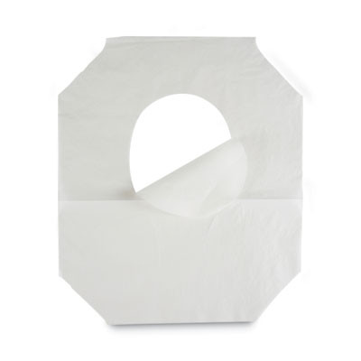 Essendant BWKK5000B 14.17 x 16.73 White Paper Boardwalk Premium Half-Fold Toilet Seat Covers - 20 Sleeves of 250 Each