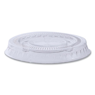 Essendant BWKPRTLID1 Clear Plastic Boardwalk Souffle and Portion Cup Lids fits 1 Oz. - 2500 per Carton