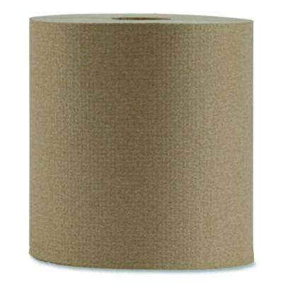 Essendant BWK6256 1-Ply Natural Non-Perforated Boardwalk Hardwound Paper Towels - 6 Rolls per Carton