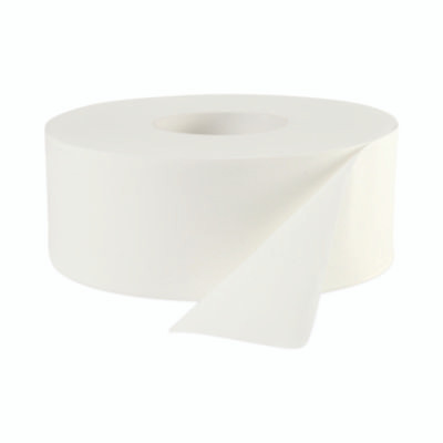 Essendant BWK6100B 2-Ply White Boardwalk JRT Jumbo Roll Bathroom Tissue - 12 Rolls per Carton