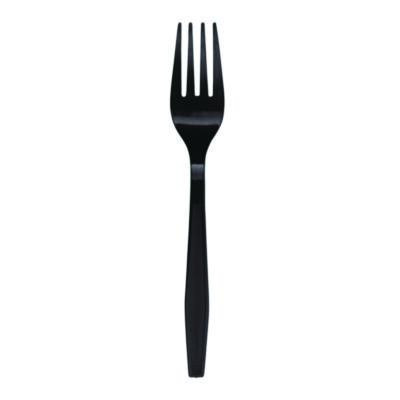 Essendant BWKFORKHWPPBLA 7.87" W Black Heavyweight Polypropylene Cutlery Fork - 1000 per Carton