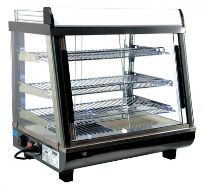 Omcan USA 40003 25.75"W Straight Glass Countertop Elite Series Heated Display Case - 110 Volts 1-Ph