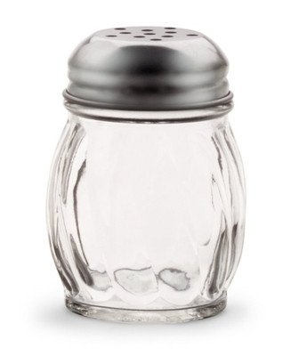 Vollrath 674 6 Oz. Glass Jar Stainless Steel Cap Traex Cheese Shaker
