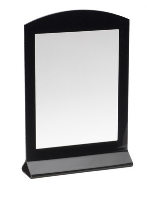 Cal-Mil 633 8.5" x 11" Acrylic Black Arched Classic Cardholder Frame