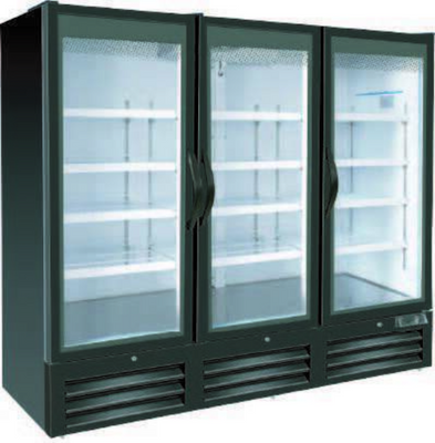 MVP Group KGR-78 75.5 Cu. Ft. Black 3 Section Kool-It Refrigerated Merchandiser - 115 Volts
