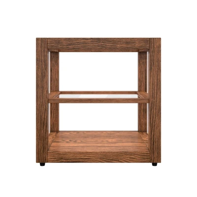Koolmore KM-BDW-15D 1 Cu. Ft. Dark Wood Finish 2 Tempered Glass Shelves Full Service Bakery Display Case