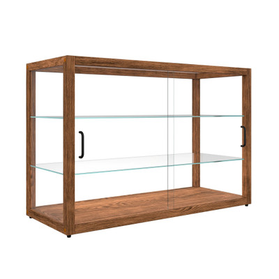 Koolmore KM-BDW-42D 42" W Dark-Wood Finish with 3-Tier Tempered-Glass Shelves Bakery Display Case