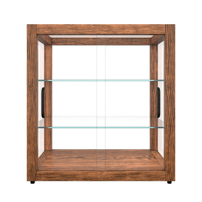 Koolmore KM-BDW-20D 2.5 Cu. Ft. Dark Wood Finish 3 Tempered Glass Shelves Full Service Bakery Display Case